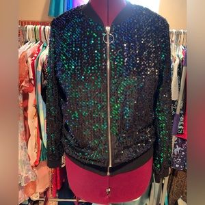 Shein Emery Rose Sequin Bomber Jacket